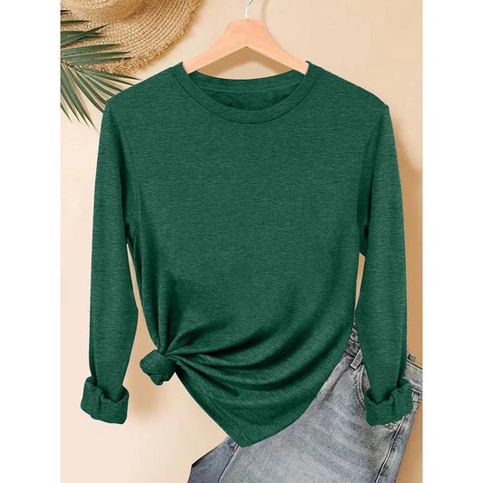 Womens 5 Packs Long Sleeve Crew Neck Tops