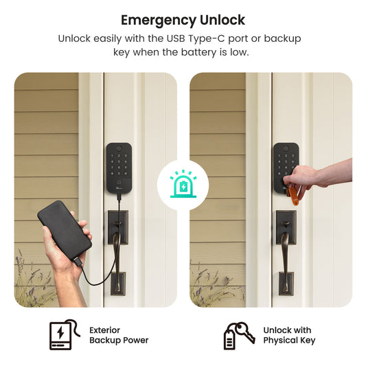 Smart WiFi & Bluetooth Door Lock With Fingerprin