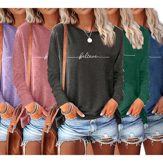 5 Packs Womens Graphic Tops
