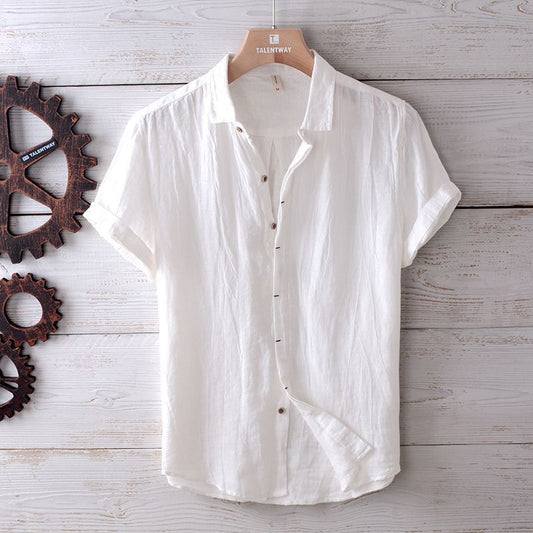 Turkish Retro Distressed Linen Shirt