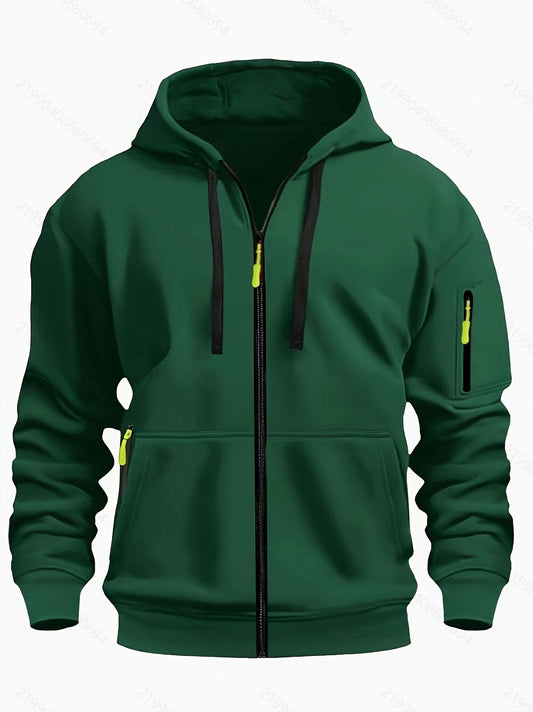 Zipper Hooded Sweatshirt