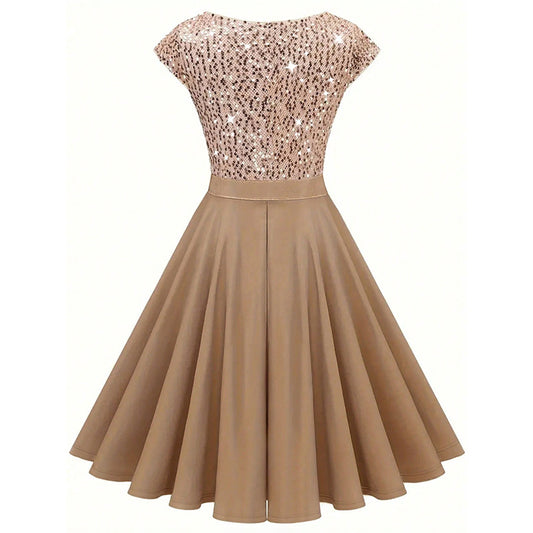 Women's Elegant Sequin Evening Cocktail Dress