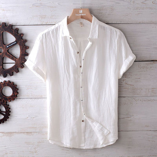 Turkish Retro Distressed Linen Shirt