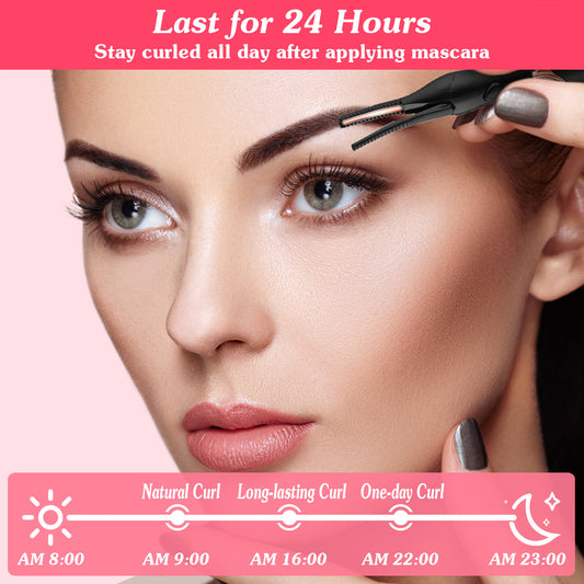 1Pc 2 In 1 Clip Comb Heated Eyelash Curler