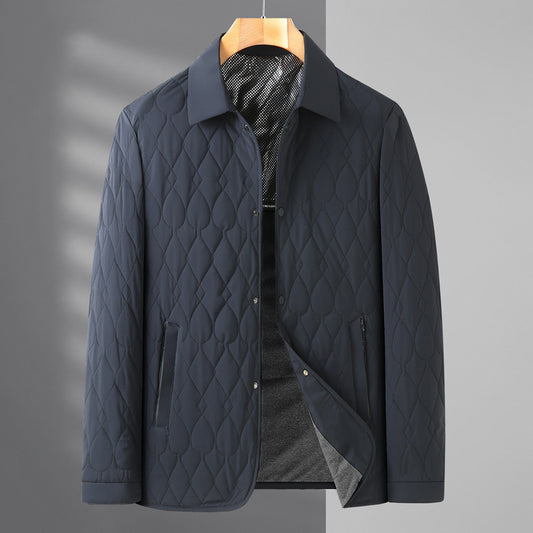 Men's Diamond Lattice Cotton-padded Coat
