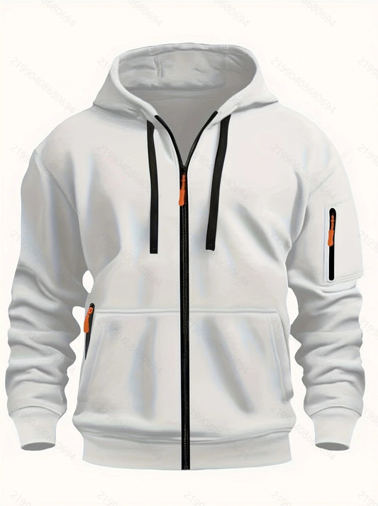 Zipper Hooded Sweatshirt
