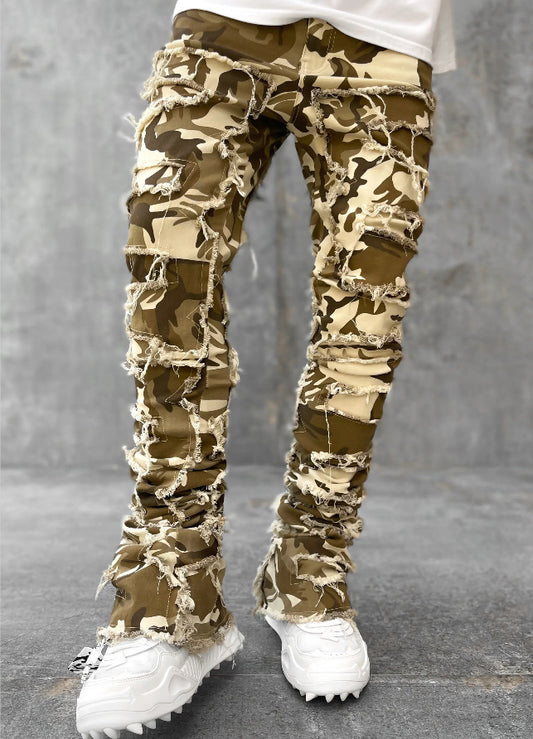 Men Patched Pants