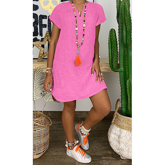 Womens Summer Casual V Neck Shirt