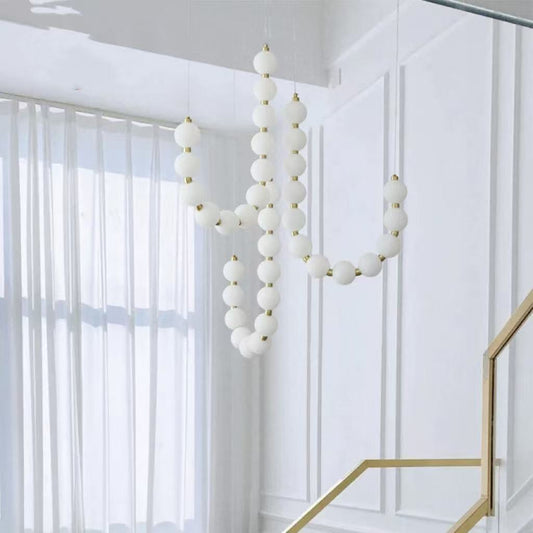 French Magic Bean Pearl Necklace Chandelier