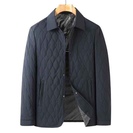 Men's Diamond Lattice Cotton-padded Coat