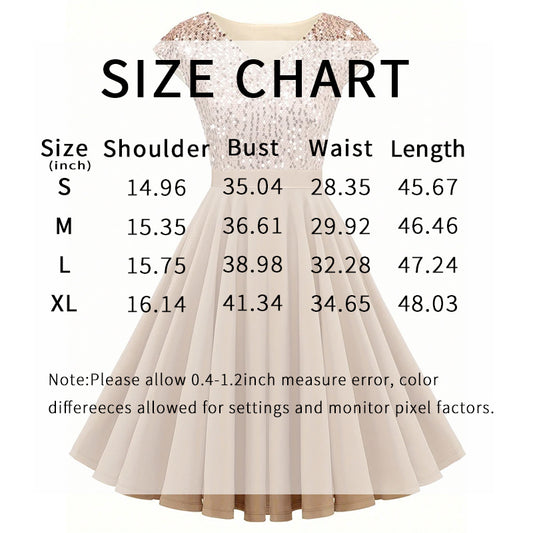 Women's Elegant Sequin Evening Cocktail Dress