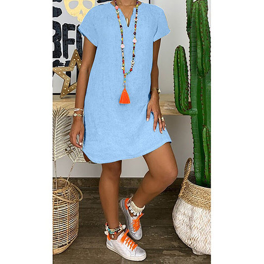 Womens Summer Casual V Neck Shirt
