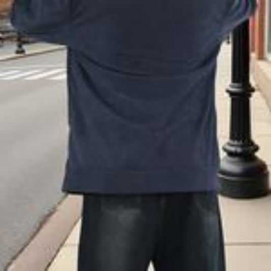 Jacquard Round Neck Hoodie For Men