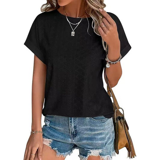Women's Eyelet Embroidery Top