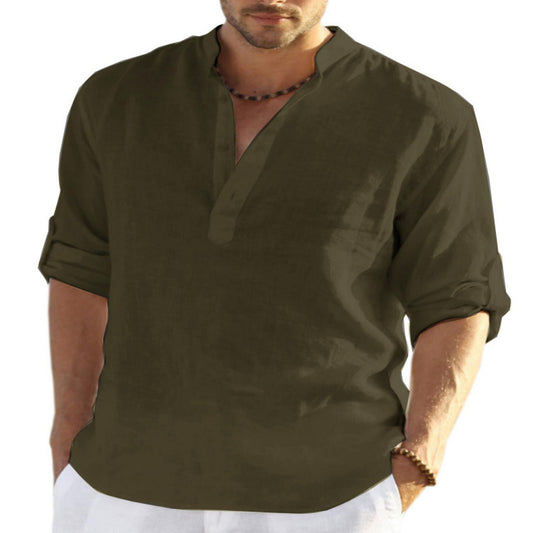 Men's Turkish Cotton Linen Shirt