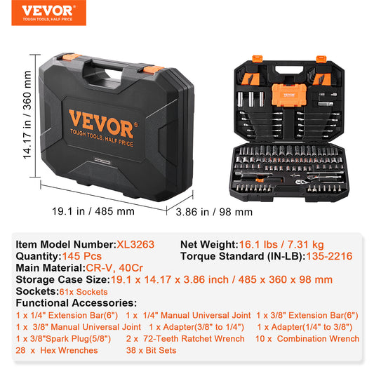 Mechanics Tool & Socket Set