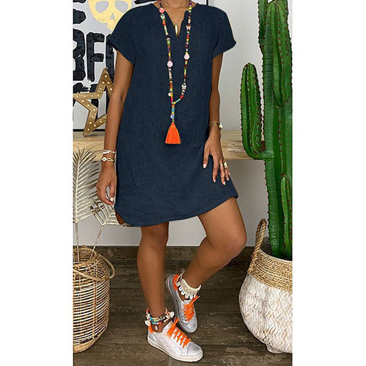 Womens Summer Casual V Neck Shirt