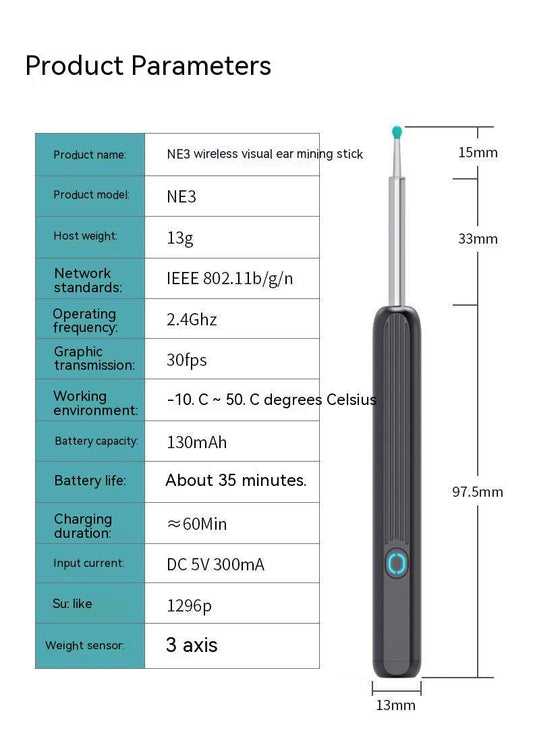 Wireless Smart HD Endoscope | Ear Picker