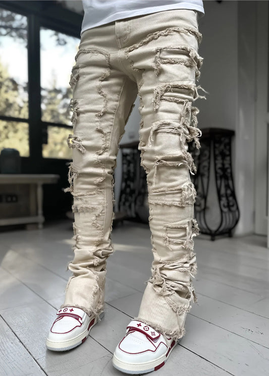 Men Patched Pants
