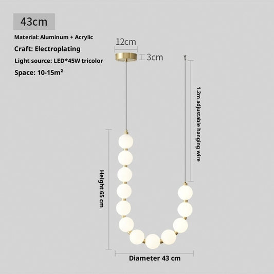 French Magic Bean Pearl Necklace Chandelier