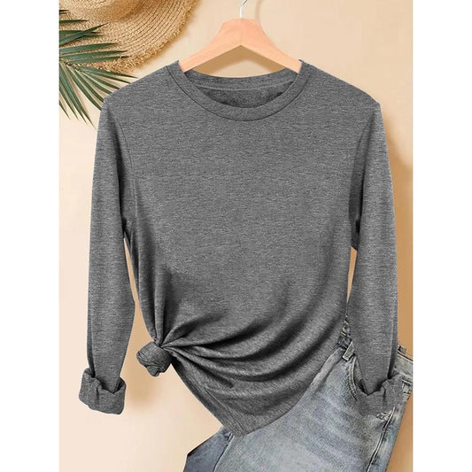Womens 5 Packs Long Sleeve Crew Neck Tops