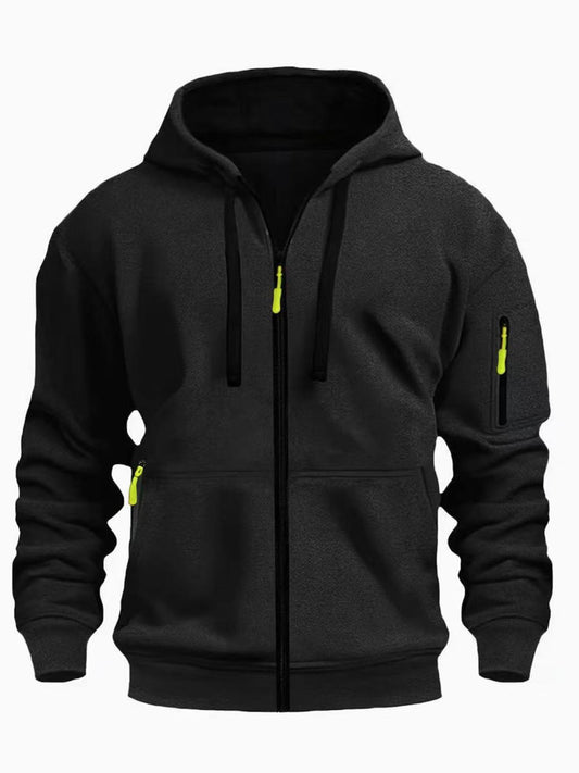 Zipper Hooded Sweatshirt