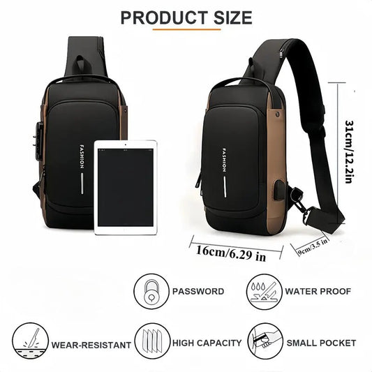 Men Waterproof Motorcycle Chest Bag