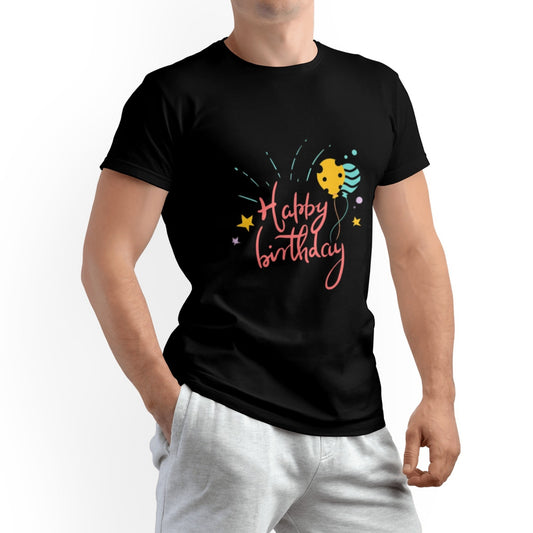 Happy Birthday Men's Pure Cotton Round Neck T-shirt