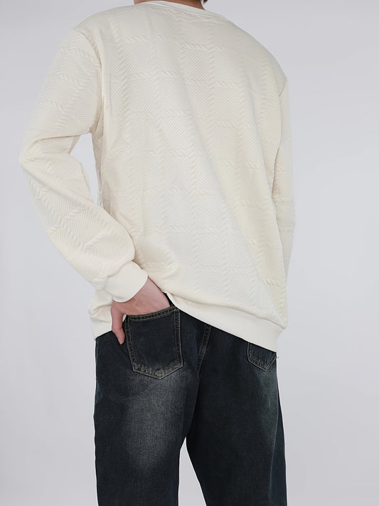 Jacquard Round Neck Hoodie