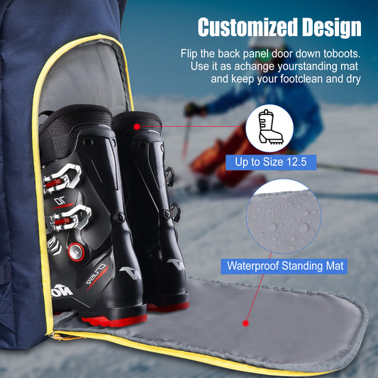 Blue Travel Ski Backpack | 50L
